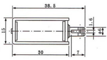 אלקטרומגנט סולנואיד משיכה 10גרם מתח 24V DC סוג Open frame type solenoid