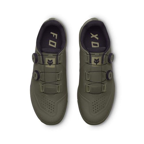 נעלי רכיבה פוקס לקליטים ירוק - FOX UNION BOA CLIPLESS SHOE V24 