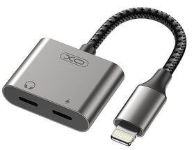 מפצל טעינה ושמע  חיבור XO Lightning