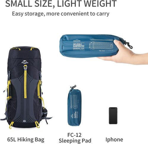 מזרון מתנפח מעצמו לתרמילאים עם משאבה וכרית Camping Air Mattress Ultralight NATUREHIKE