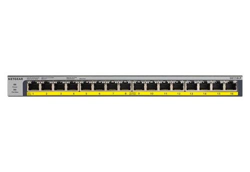 מתג 16Port Gigabit Ethernet Unmanaged PoE+ Switch with FlexPoE (76W)