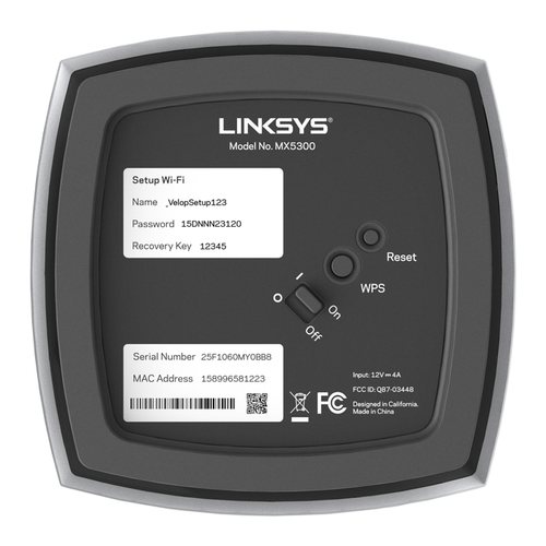 ראוטר LinkSYS Velop Wireless Whole Home MX5300 Tri-band Mesh Wi-Fi 6 5300Mbps
