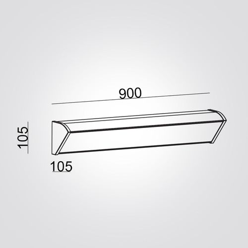 צמוד קיר מוגן מים 70W שחור
