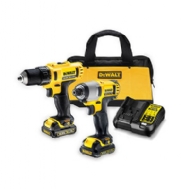סט מברגה/מקדחה ואימפקט Dewalt DCK211C2 12V