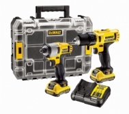 סט אימפקט ומברגה/מקדחה  Dewalt DCK211D2T 10.8V 