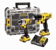סט אימפקט ומברגה/מקדחה  Dewalt DCK211D2T 10.8V 