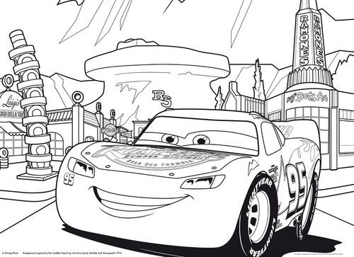 פאזל רצפה דו-צדדי 35 חלקים 2 ב 1 עם צד לצביעה - מכוניות CARS 3