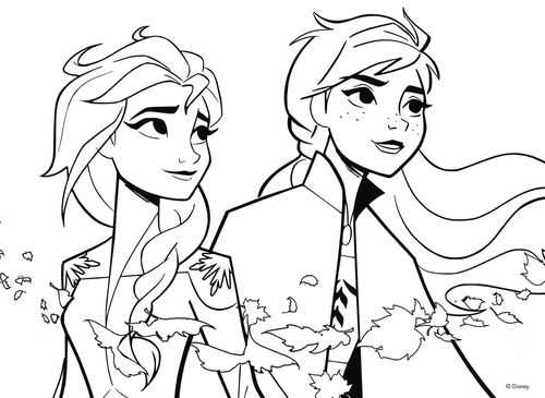 פאזל רצפה דו-צדדי 35 חלקים 2 ב 1 עם צד לצביעה - פרוזן 2