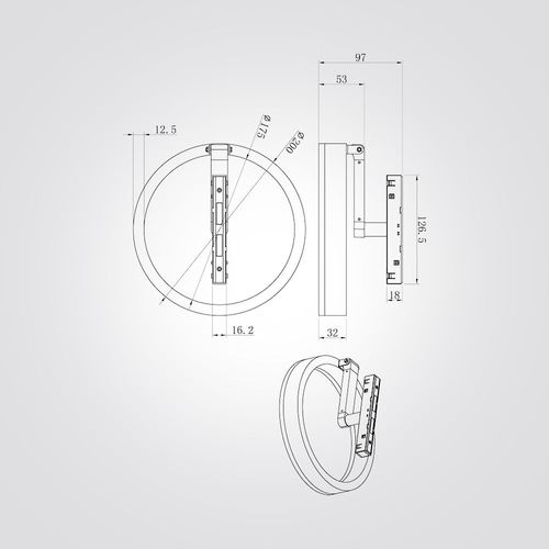 ספוט פס מגנט 12W שחור 48V
