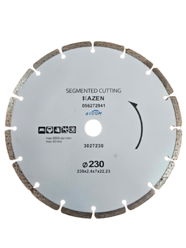 דיסק יהלום לחיתוך רעפים ובטון 9 אינץ 230mm