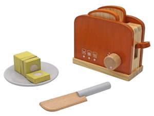 ערכת ארוחת בוקר עם טוסטר 9 חלקים למשחקי דמיון