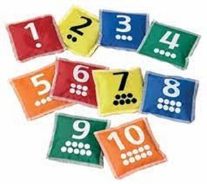 סט 10 שקיות שעוית עם מספרים 1-10