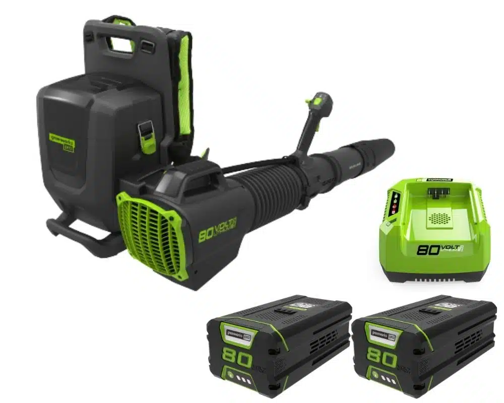 מפוח גב 80V PRO + שתי סוללות 5.0Ah + מטען מהיר 80V Pro