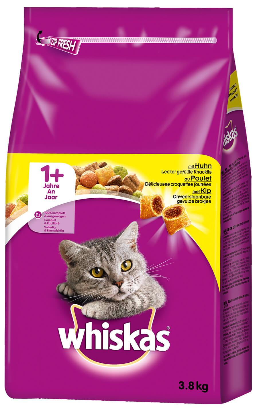 וויסקס מזון יבש לחתולים בטעם עוף - 3.8 ק״ג - Whiskas