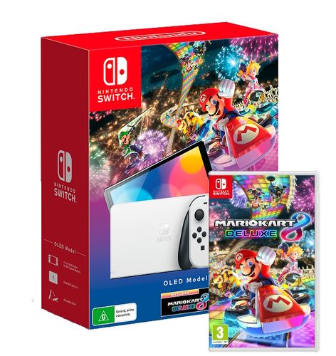 קונסולת משחק Nintendo Switch OLED 64GB עם Mario Kart 8 Deluxe  