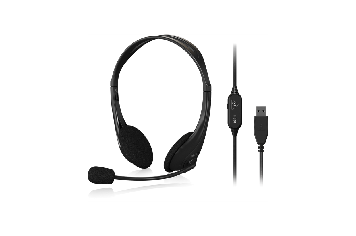 אוזניות USB עם מיקרופון מסתובב BEHRINGER