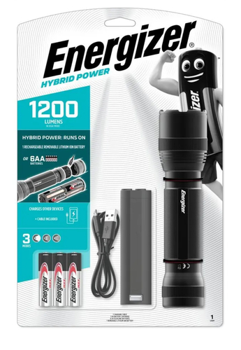פנס נטען או סוללות 1200 לומן Hybrid Tactical Light