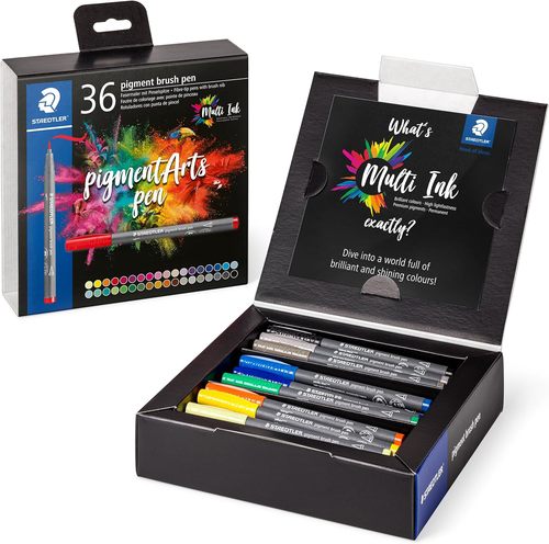 טוש מכחול פיגמנט, סט 36 יח' PIGMENT ARTS PENS סדרה 371 