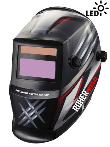 מסיכת ריתוך אלקטרונית מסך גדול LIGHT כולל פנס LED מבית ROHER