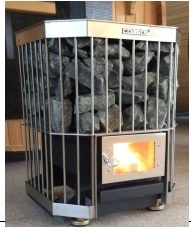 תנור עצים לסאונה יבשה 15 KW כולל ארובה 