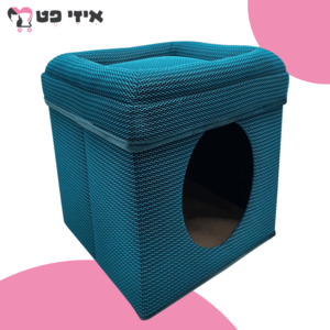 בית מתקפל לחתול בצבע כחול פטקס PetEx