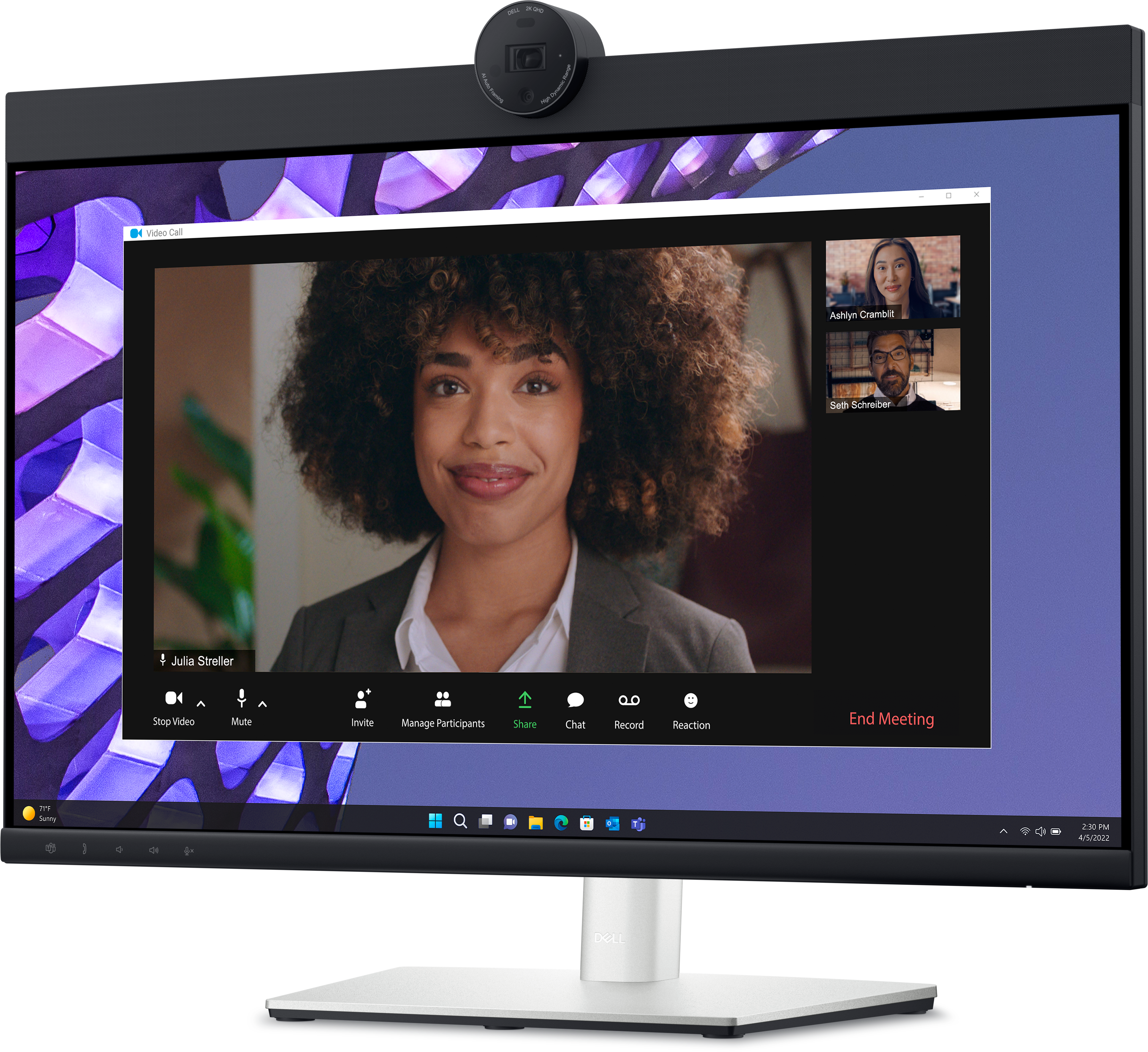 מסך מחשב 24 אינטש Dell USB-C Hub Monitor P2424HEB Full HD דל