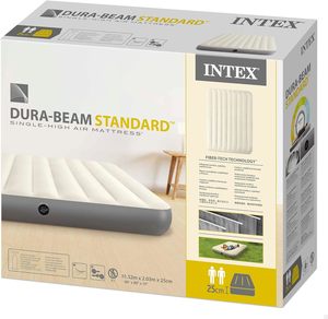מזרון מתנפח זוגי גבוה לבית ולשטח INTEX 64103 QUEEN DURA BEAM