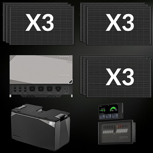 קיט מערכת סולארית ביתית ECOFLOW POWER KIT 3600/6000W 2Kwh - סולארי 4860W