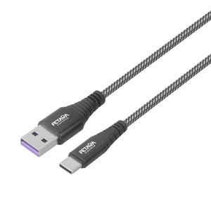 כבל טעינה מהירה USB TO TYPE C אורך כ- 1.5 מטר בצבע שחור