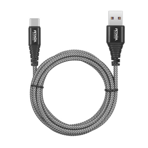 כבל טעינה מהירה USB TO TYPE C אורך כ- 1.5 מטר בצבע שחור