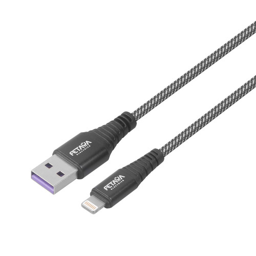כבל טעינה מהירה USB TO LIGHTNING אורך כ- 1.5 מטר בצבע שחור