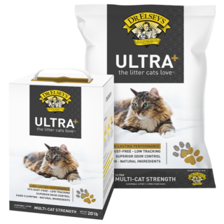 דר' אלסיס חול מתגבש ללא בישום - שחור  Dr. Elsey's Ultra+ Litter במשקל 9.1 ק