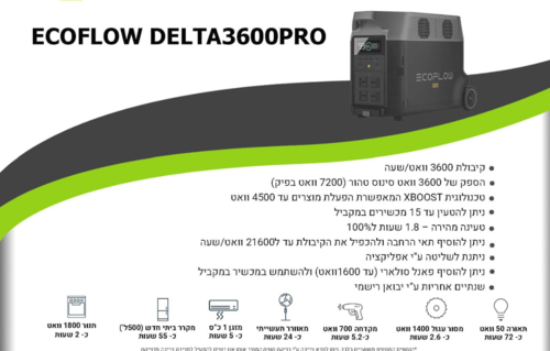 תחנת כח ניידת ECOFLOW EFD3600PRO 