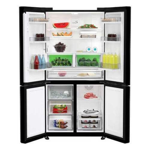 מקרר 4 דלתות 572 ליטר Blomberg KQD1622GB זכוכית שחורה בלומברג
