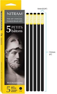 מארז 5 פחמים עגולים 6ממ NITRAM