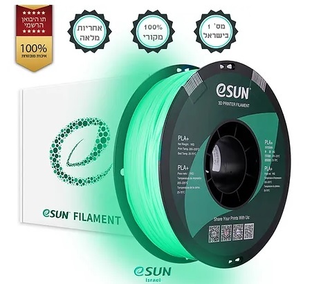 גליל פילמנט איכותי מתוצרת Esun מסוג PLA בצבע ירוק זוהר בחושך