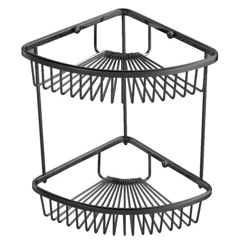 מדף רשת פינתי 2 קומות BLACK שחור – K610-BL