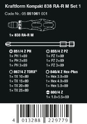 סט 15 חלקים Kraftform Kompakt 838 RA-R M 05051061001 