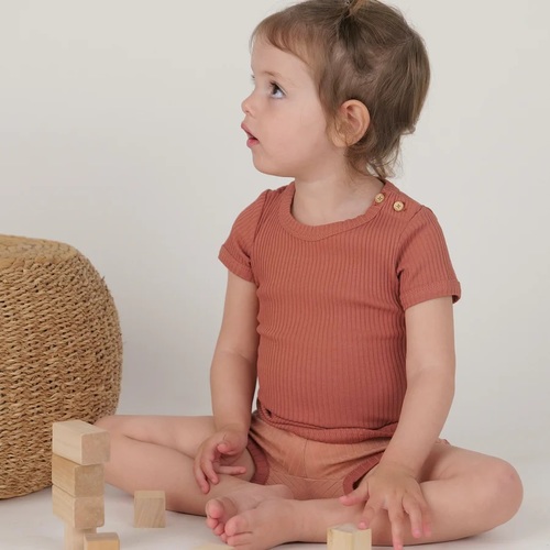 חולצה ריב 1-4 שנים ורוד כהה