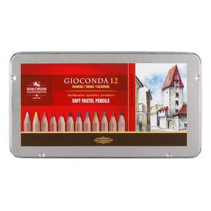סט 12 עפרונות פסטל רכים לרישום GIOCONDA Soft Pastel Pencils