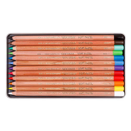 סט 12 עפרונות פסטל רכים לרישום GIOCONDA Soft Pastel Pencils