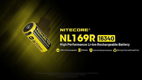  סוללת ליתיום USB נטענת CR123A/16340 950mAh