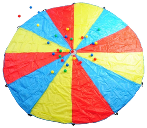 משחק הפעלה מצנח ענק עם 24 כדורים וידיות אחיזה