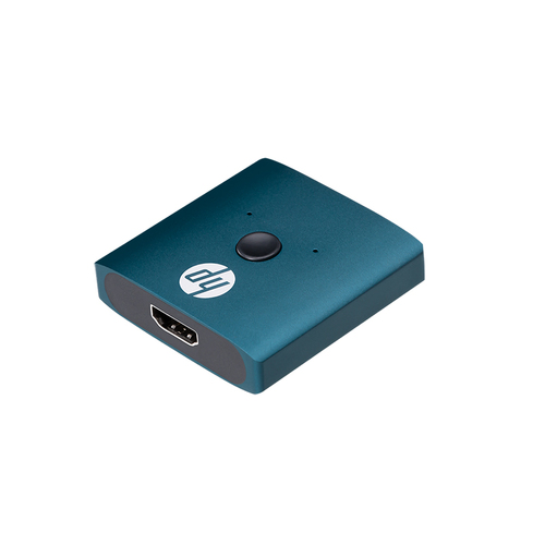 בורר מסכים ומשכפל HDMI מוזהב HP DHC-HD01V + כפתור החלפת התקן מובנה (תומך 4K 30Hz)
