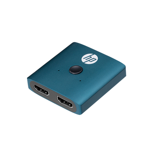 בורר מסכים ומשכפל HDMI מוזהב HP DHC-HD01V + כפתור החלפת התקן מובנה (תומך 4K 30Hz)