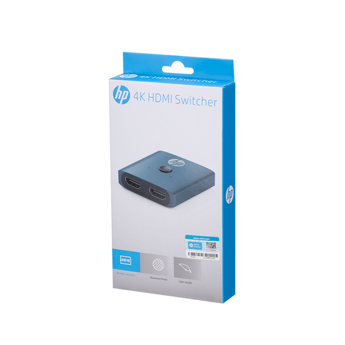 בורר מסכים ומשכפל HDMI מוזהב HP DHC-HD01V + כפתור החלפת התקן מובנה (תומך 4K 30Hz)