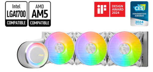 קירור נוזלי לבן למעבד  MSI MAG CORELIQUID E360 WHITE
