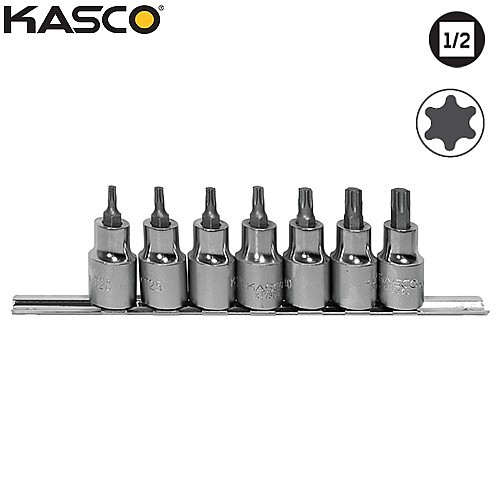 סט 7 בוקסות TORX פס מתכת הינע 1/2″ – KASCO K-201307