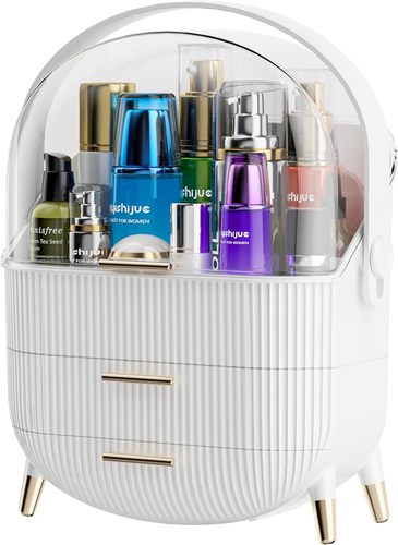 ארגונית איפור מפוארת | ארגונית קוסמטיקה Organizer Care - לבן