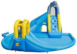מגלשת מים עם מסלול רטוב ובריכת כדורים - הכריש 9675